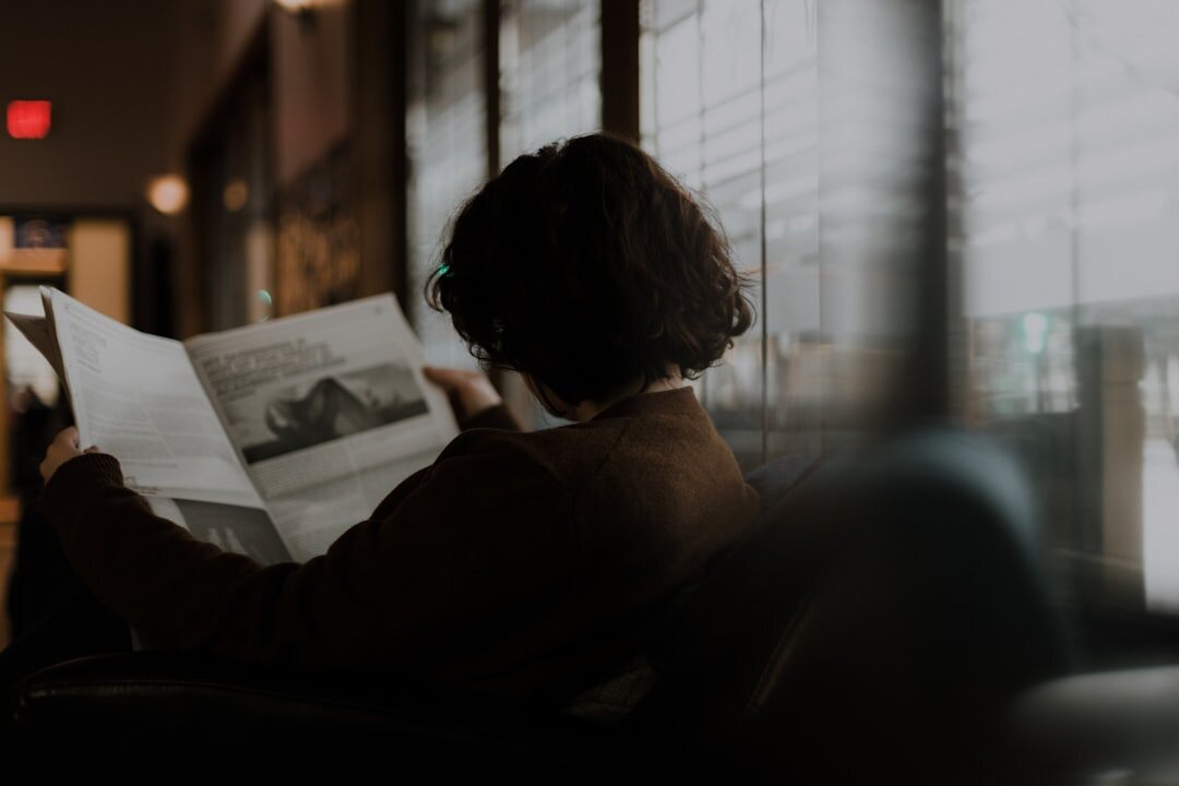 person reading book