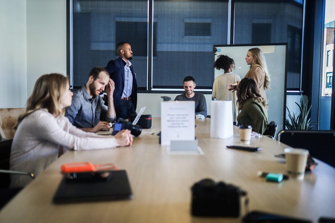 workshop group discussing communication